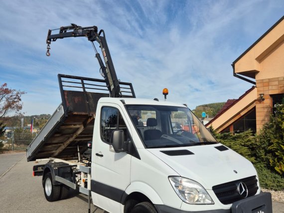 MERCEDES BENZ SPRINTER 513CDI sklápěč + hydraulická ruka