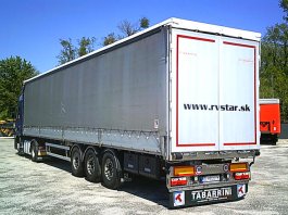 TABARINI SLP 37 trojstranná Rolovačka, vzadu vrata, ALU bočnice